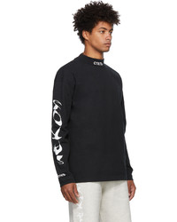 Pull à col roulé brodé noir Heron Preston