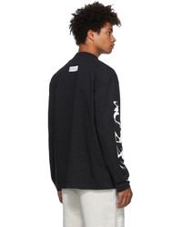 Pull à col roulé brodé noir Heron Preston