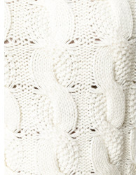Pull à col roulé en laine en tricot blanc MM6 MAISON MARGIELA