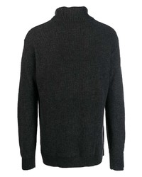Pull à col roulé en laine en tricot gris foncé Calvin Klein Jeans