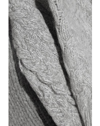 Pull à col roulé en laine en tricot gris Stella McCartney