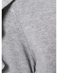 Pull à col roulé en laine en tricot gris Blugirl