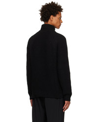 Pull à col roulé en laine en tricot noir Belstaff