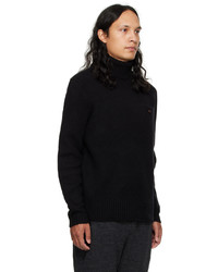 Pull à col roulé en laine en tricot noir Polo Ralph Lauren