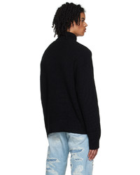Pull à col roulé en laine en tricot noir Heron Preston