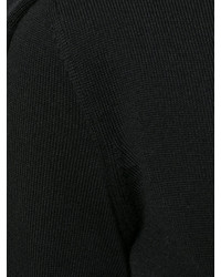 Pull à col roulé en laine en tricot noir Blugirl