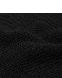 Pull à col roulé en laine en tricot noir Sacai