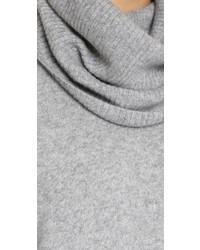 Pull à col roulé en laine gris Diane von Furstenberg