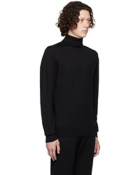 Pull à col roulé en laine noir Gabriela Hearst