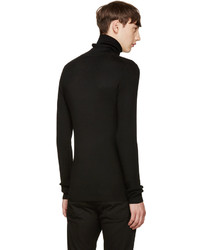 Pull à col roulé en laine noir BLK DNM