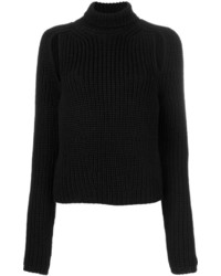 Pull à col roulé en laine noir Calvin Klein