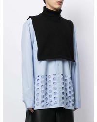 Pull à col roulé en laine noir Jil Sander