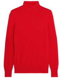 Pull à col roulé en laine rouge Givenchy