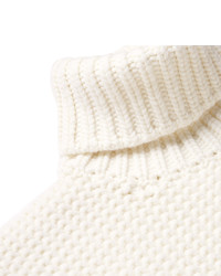 Pull à col roulé en laine texturé blanc Tod's