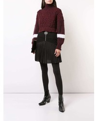 Pull à col roulé en tricot bordeaux Givenchy