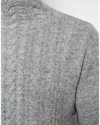 Pull à col roulé en tricot gris Asos