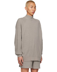 Pull à col roulé en tricot gris Calvin Klein