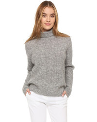 Pull à col roulé en tricot gris Just Female