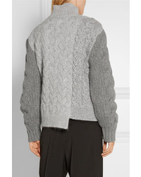 Pull à col roulé en tricot gris Stella McCartney