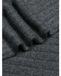 Pull à col roulé en tricot gris Prada