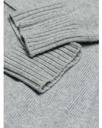 Pull à col roulé en tricot gris Chloé