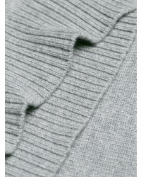 Pull à col roulé en tricot gris Chloé