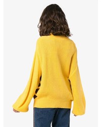 Pull à col roulé en tricot jaune All Things Mochi