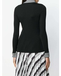 Pull à col roulé en tricot noir Loewe