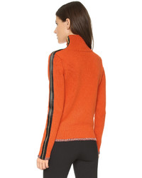 Pull à col roulé en tricot orange Rag and Bone