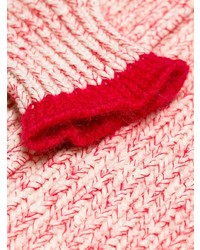 Pull à col roulé en tricot rose Chloé