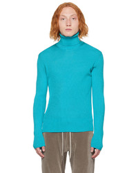 Pull à col roulé en tricot turquoise Tom Ford