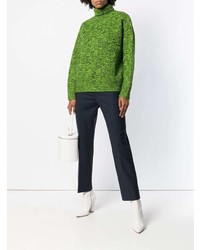Pull à col roulé en tricot vert Victoria Victoria Beckham