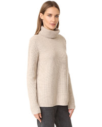 Pull à col roulé épaisse beige Jenni Kayne