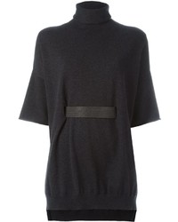 Pull à col roulé gris foncé Brunello Cucinelli