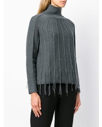 Pull à col roulé gris foncé Fabiana Filippi