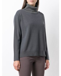 Pull à col roulé gris foncé Fabiana Filippi