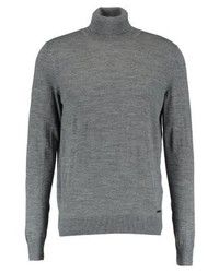Pull à col roulé gris Bugatti