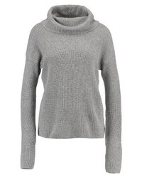 Pull à col roulé gris Comma
