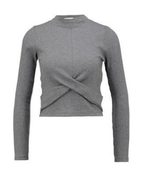 Pull à col roulé gris Double Agent