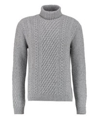 Pull à col roulé gris Edwin