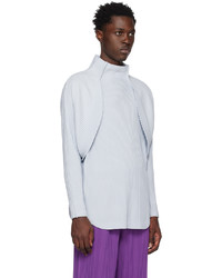 Pull à col roulé gris Homme Plissé Issey Miyake