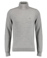 Pull à col roulé gris Lacoste