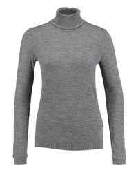Pull à col roulé gris Lacoste