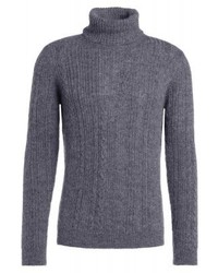 Pull à col roulé gris Nuur