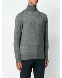 Pull à col roulé gris Isaia