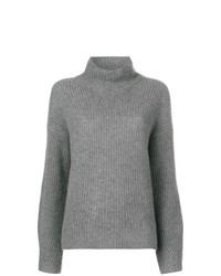 Pull à col roulé gris Sminfinity