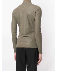 Pull à col roulé imprimé gris Marine Serre