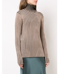 Pull à col roulé imprimé marron Victoria Victoria Beckham