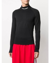 Pull à col roulé imprimé noir Balenciaga