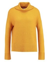 Pull à col roulé jaune Comma